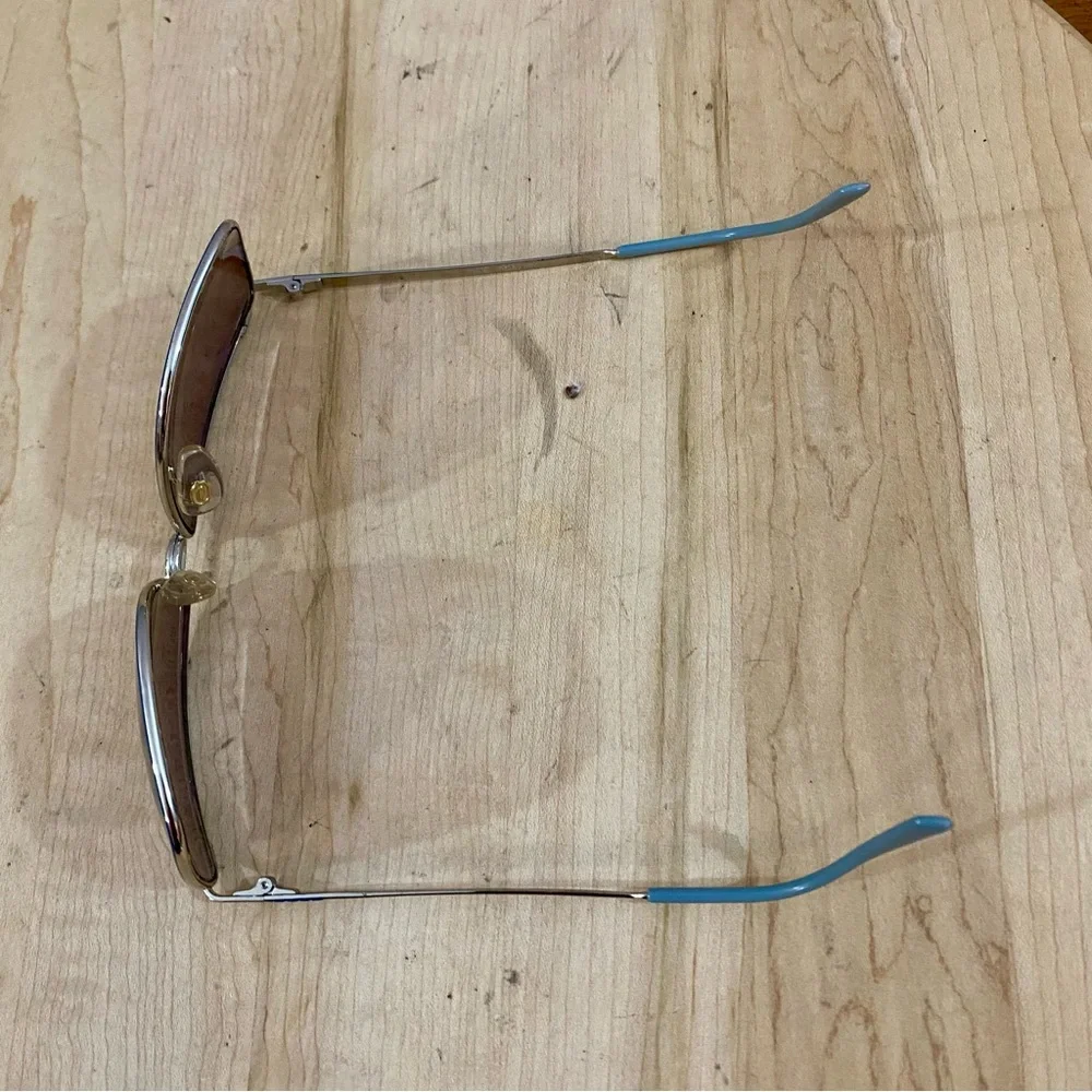 Gucci Vintage 70s Sunglasses Silver Plated Blue Authentic‎ Sz 58-11-135 2204 Y2K